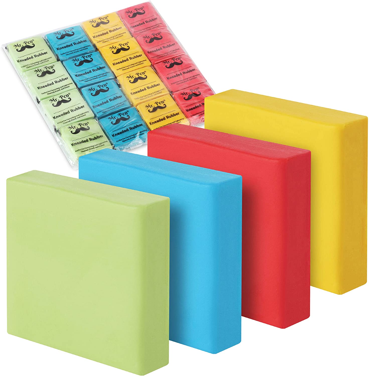 Mr. Pen- Kneaded Eraser, Erasers for Drawing, 16 Pack, Artist Eraser